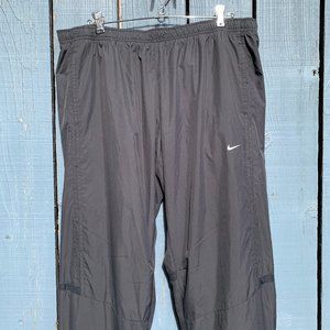 Nike Dri Fit Track Polyester Sweat Workout Athletic Fitness Gym Tech Pants Black